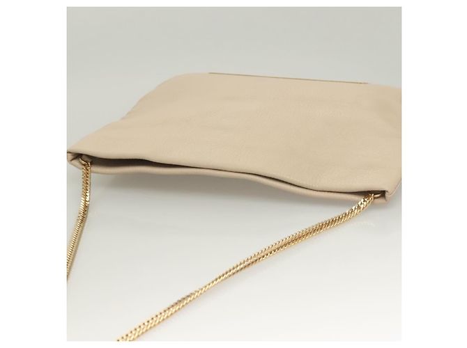 Borsa a Spalla in Pelle Beige e Oro Jimmy Choo Auth bs27431 D'oro - vista 6