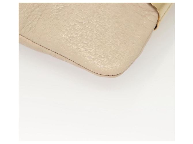 Borsa a Spalla in Pelle Beige e Oro Jimmy Choo Auth bs27431 D'oro - vista 9
