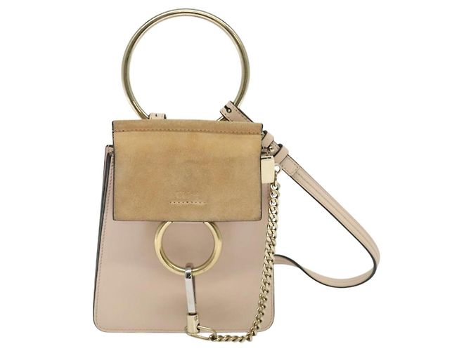 Chloé Borsa a mano Chloe Fay in pelle 2 in 1 rosa oro Auth BA3740 D'oro - vista 13