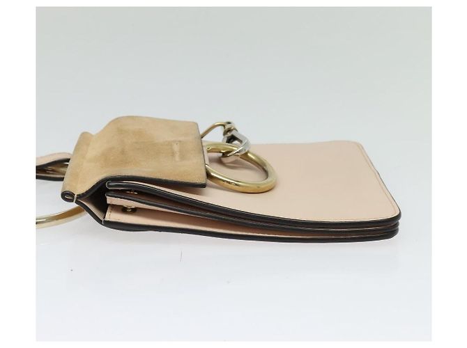Chloé Borsa a mano Chloe Fay in pelle 2 in 1 rosa oro Auth BA3740 D'oro - vista 3