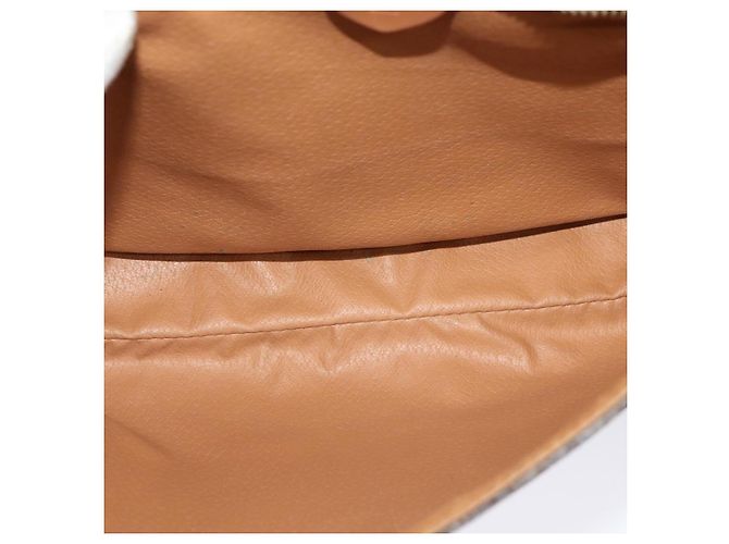 Céline Borsa a Spalla in Tela Macadam CELINE in Pelle PVC Marrone Oro Auth BA3852 D'oro - vista 10