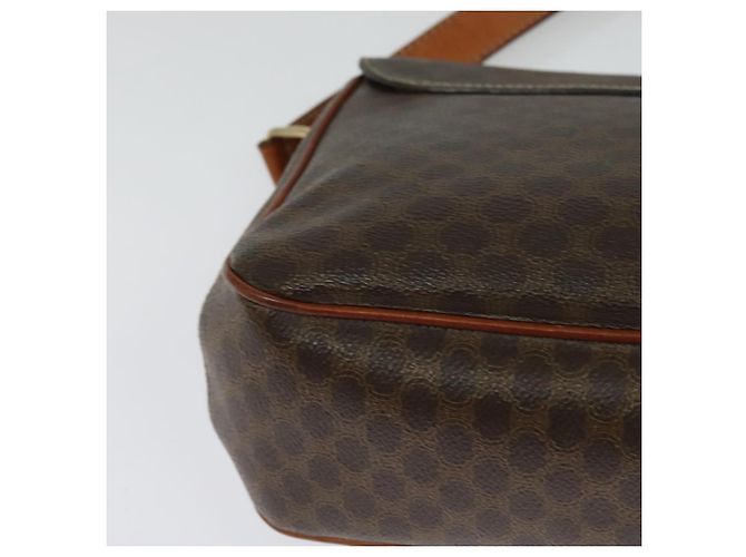 Céline Borsa a Spalla in Tela Macadam CELINE in Pelle PVC Marrone Oro Auth BA3852 D'oro - vista 15