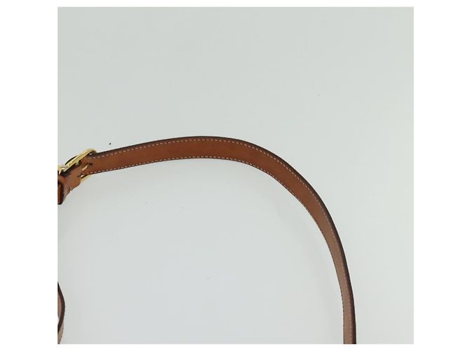 Céline Borsa a Spalla in Tela Macadam CELINE in Pelle PVC Marrone Oro Auth BA3852 D'oro - vista 8