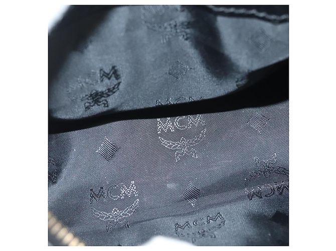 MCM Vicetos Logogram Borsa a Mano PVC 2in1 Nero Oro Auth 129547 D'oro - vista 11