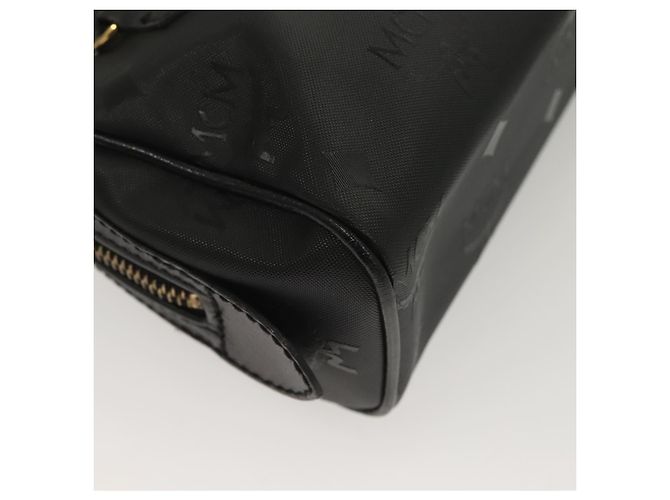MCM Vicetos Logogram Borsa a Mano PVC 2in1 Nero Oro Auth 129547 D'oro - vista 15