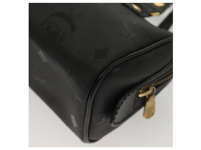 MCM Vicetos Logogram Borsa a Mano PVC 2in1 Nero Oro Auth 129547 D'oro - vista 16