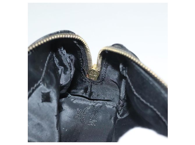 MCM Vicetos Logogram Borsa a Mano PVC 2in1 Nero Oro Auth 129547 D'oro - vista 18