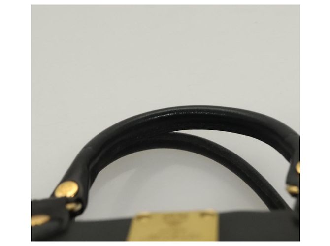MCM Vicetos Logogram Borsa a Mano PVC 2in1 Nero Oro Auth 129547 D'oro - vista 8