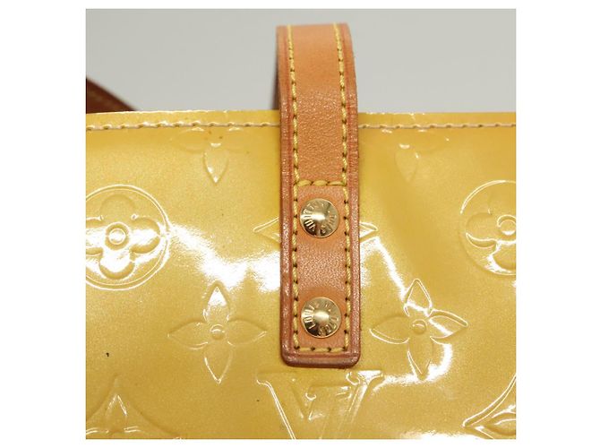 LOUIS VUITTON Borsa a Mano Monogram Vernis Reade PM Beige M91334 LV Auth ti3294 - vista 10