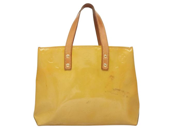 LOUIS VUITTON Borsa a Mano Monogram Vernis Reade PM Beige M91334 LV Auth ti3294 - vista 13
