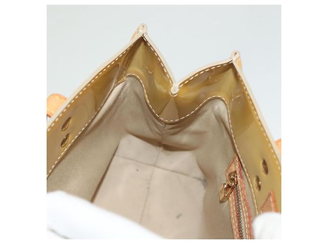 LOUIS VUITTON Borsa a Mano Monogram Vernis Reade PM Beige M91334 LV Auth ti3294 - vista 19