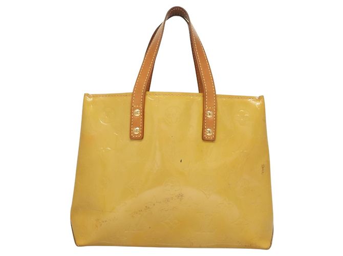 LOUIS VUITTON Borsa a Mano Monogram Vernis Reade PM Beige M91334 LV Auth ti3294 - vista 2