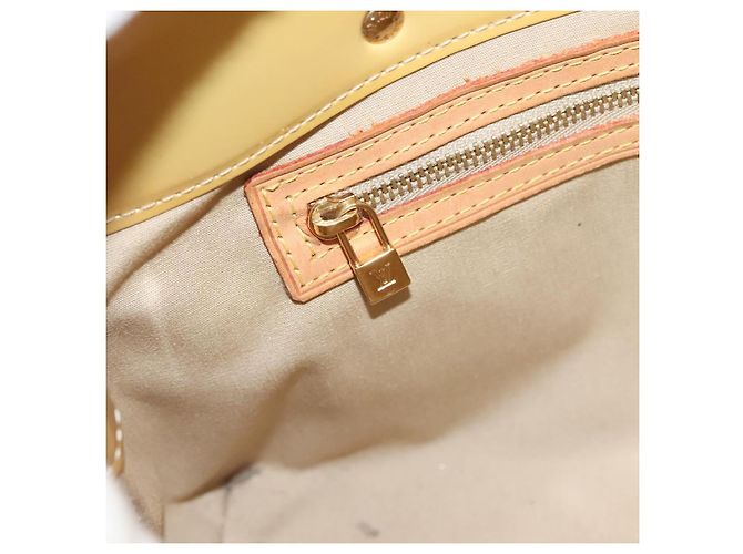 LOUIS VUITTON Borsa a Mano Monogram Vernis Reade PM Beige M91334 LV Auth ti3294 - vista 20