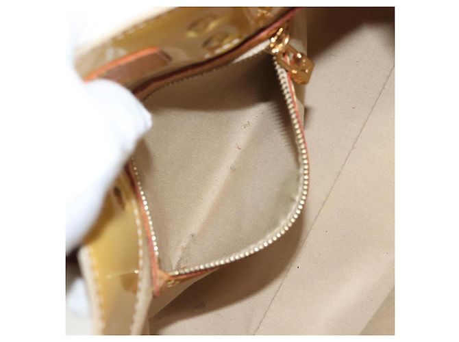 LOUIS VUITTON Borsa a Mano Monogram Vernis Reade PM Beige M91334 LV Auth ti3294 - vista 21