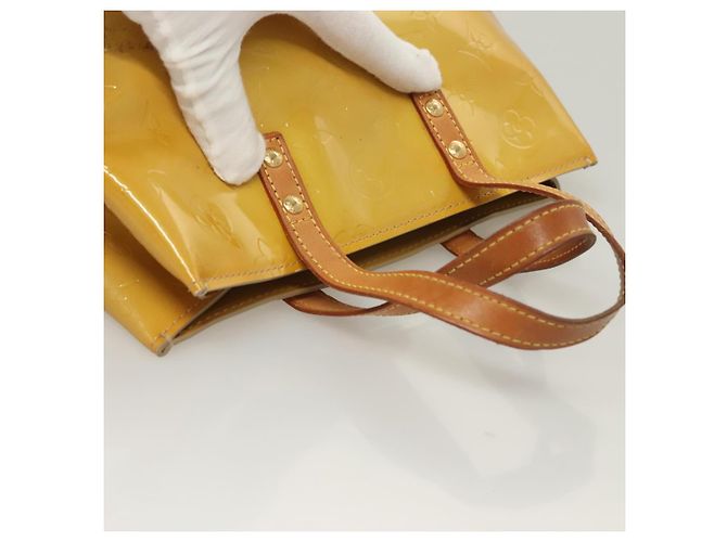LOUIS VUITTON Borsa a Mano Monogram Vernis Reade PM Beige M91334 LV Auth ti3294 - vista 6