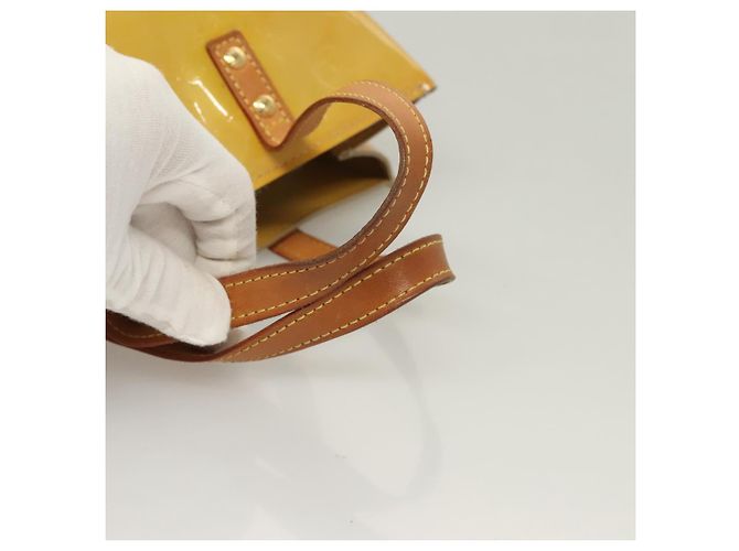 LOUIS VUITTON Borsa a Mano Monogram Vernis Reade PM Beige M91334 LV Auth ti3294 - vista 7
