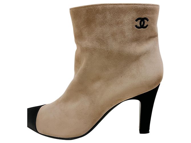 Stivaletti Chanel Gabrielle Chanel Coco Taupe / Nero Beige - vista 7