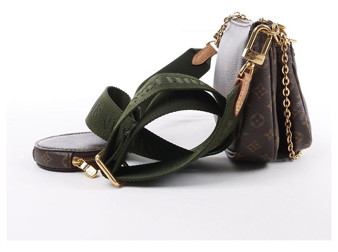 Borsa a tracolla Multi Pochette Accessoires Monogram Louis Vuitton Marrone - vista 5