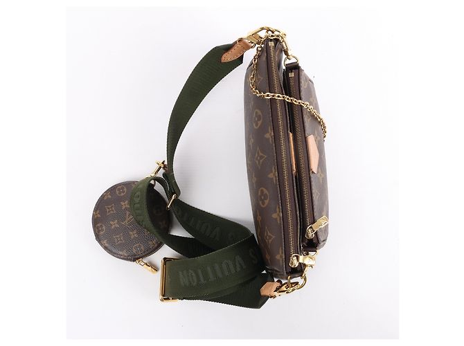 Borsa a tracolla Multi Pochette Accessoires Monogram Louis Vuitton Marrone - vista 6