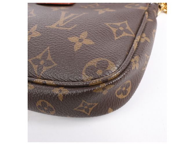 Borsa a tracolla Multi Pochette Accessoires Monogram Louis Vuitton Marrone - vista 8