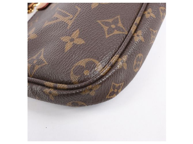 Borsa a tracolla Multi Pochette Accessoires Monogram Louis Vuitton Marrone - vista 9