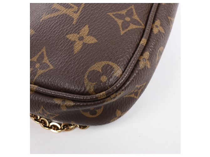 Borsa a tracolla Multi Pochette Accessoires Monogram Louis Vuitton Marrone - vista 10