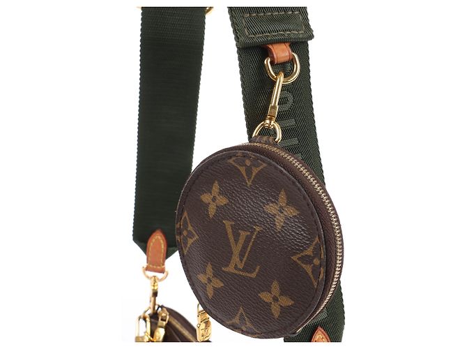 Borsa a tracolla Multi Pochette Accessoires Monogram Louis Vuitton Marrone - vista 12