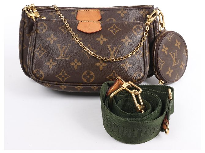 Borsa a tracolla Multi Pochette Accessoires Monogram Louis Vuitton Marrone - vista 2