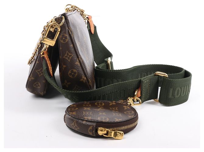Borsa a tracolla Multi Pochette Accessoires Monogram Louis Vuitton Marrone - vista 3