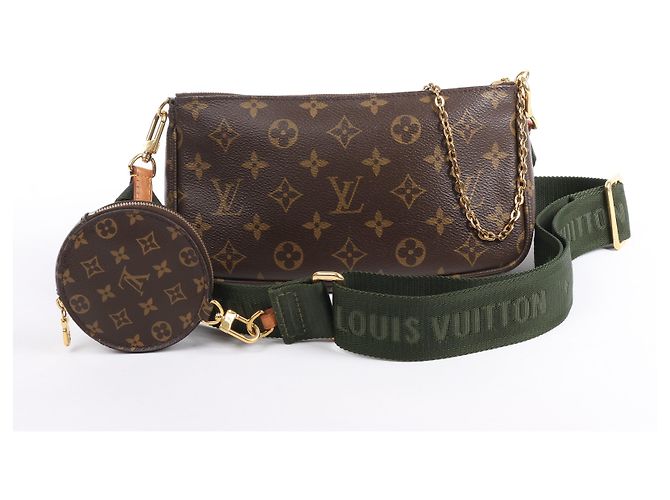 Borsa a tracolla Multi Pochette Accessoires Monogram Louis Vuitton Marrone - vista 4