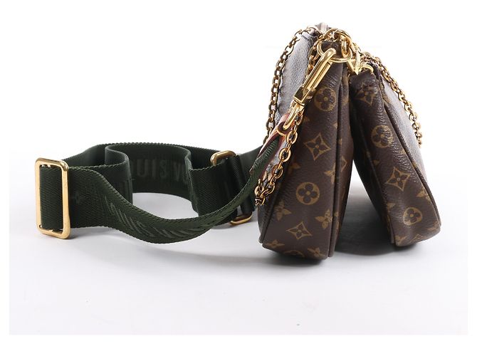 Borsa a tracolla Multi Pochette Accessoires Monogram Louis Vuitton Marrone - vista 5