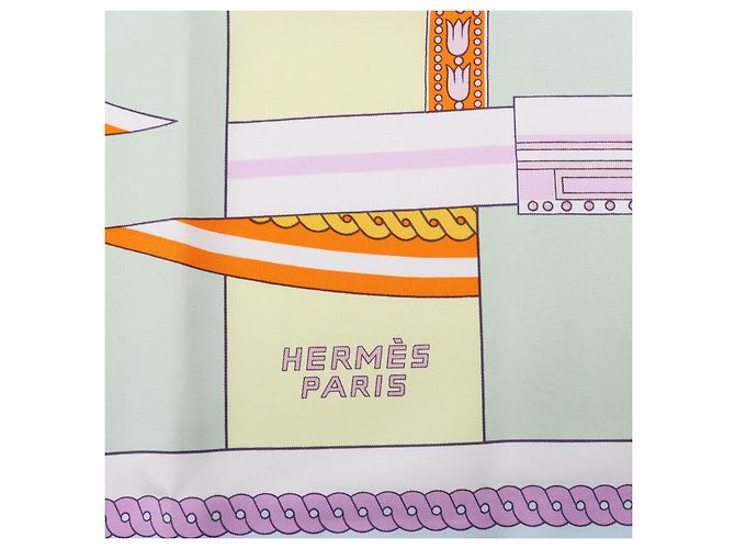 Hermès Bufanda de seda 100% Carré 90 "LA BERLINE BAYADERE" Multicolor - vista 10