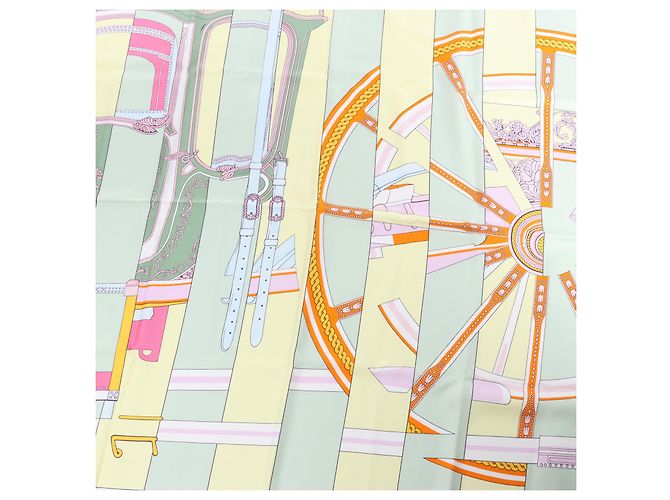 Hermès Bufanda de seda 100% Carré 90 "LA BERLINE BAYADERE" Multicolor - vista 12