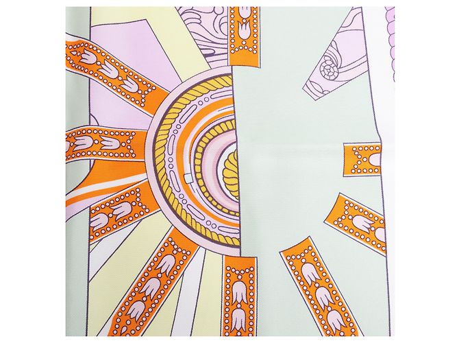 Hermès Bufanda de seda 100% Carré 90 "LA BERLINE BAYADERE" Multicolor - vista 14