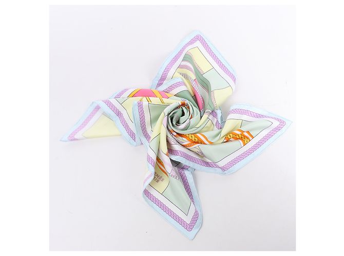 Hermès Bufanda de seda 100% Carré 90 "LA BERLINE BAYADERE" Multicolor - vista 15