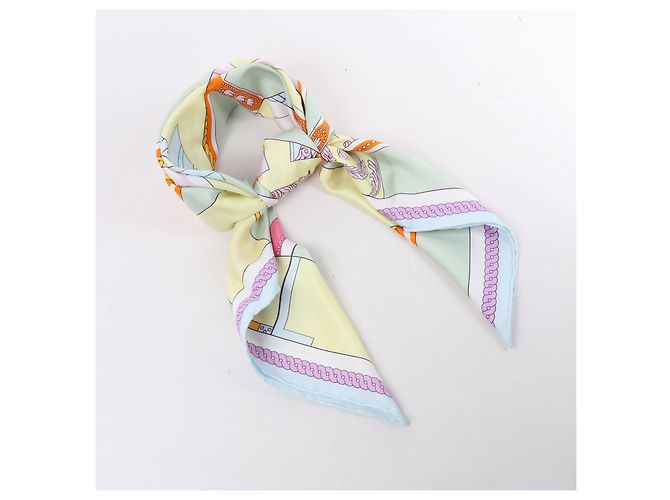 Hermès Bufanda de seda 100% Carré 90 "LA BERLINE BAYADERE" Multicolor - vista 16