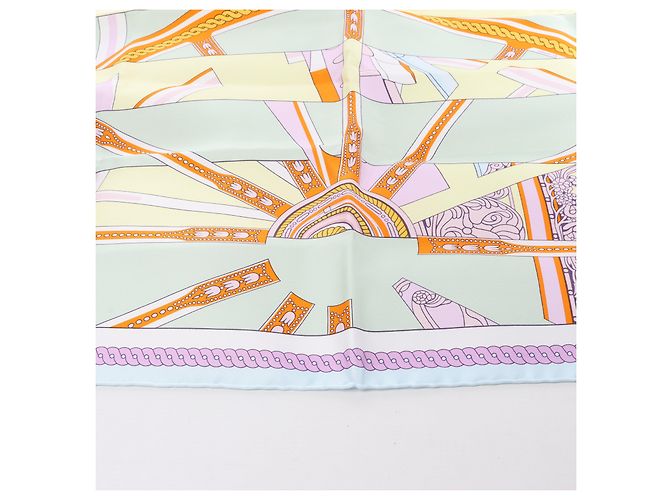 Hermès Bufanda de seda 100% Carré 90 "LA BERLINE BAYADERE" Multicolor - vista 6