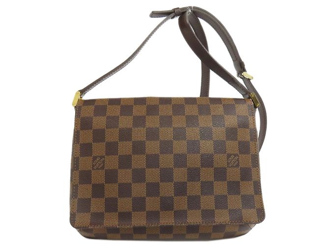 Borsa a Spalla Lunga Musette Tango N51301 di Louis Vuitton Marrone Damier ebene - vista 11