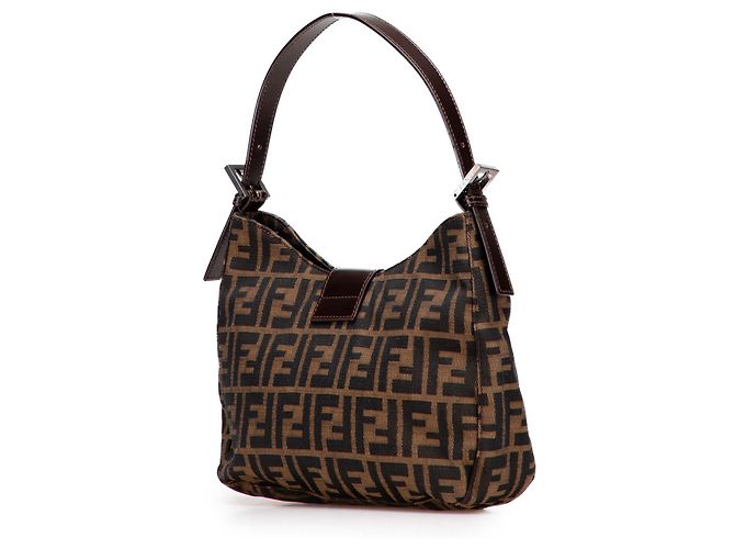 Fendi Braune Zucca Canvas Schultertasche - Ansicht 2