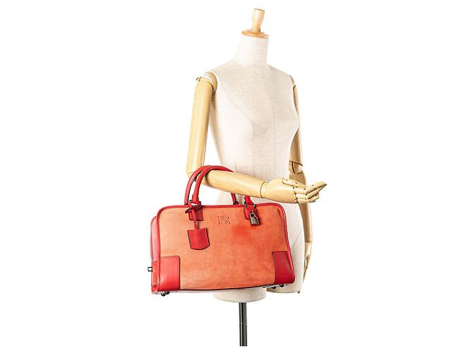 LOEWE Amazona 36 in suede arancione - vista 12