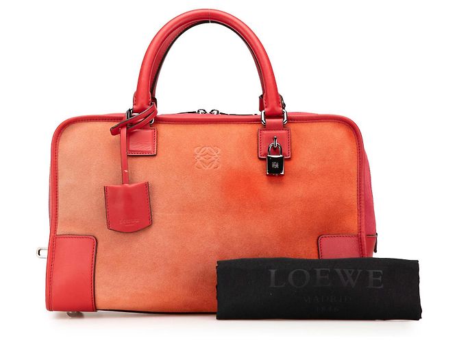 LOEWE Amazona 36 in suede arancione - vista 13