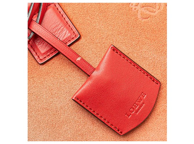 LOEWE Amazona 36 in suede arancione - vista 7