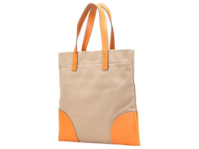 Prada Canapa Tote mit braunem Cinghiale-Besatz Beige - Ansicht 2