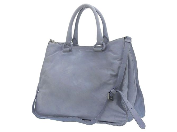 Borsa 2WAY in pelle nappa antica Prada BN2321 Blu Blu chiaro - vista 2