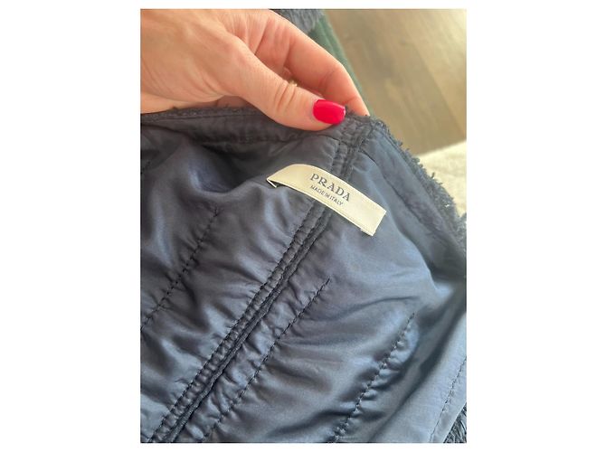 Prada Vintage Marineblaue Jacke - Größe 42 / XL - Ansicht 3