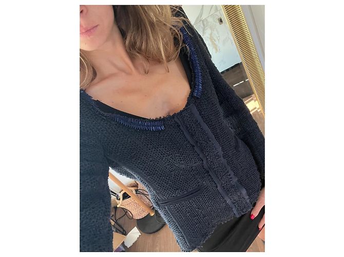 Prada Vintage Marineblaue Jacke - Größe 42 / XL - Ansicht 6