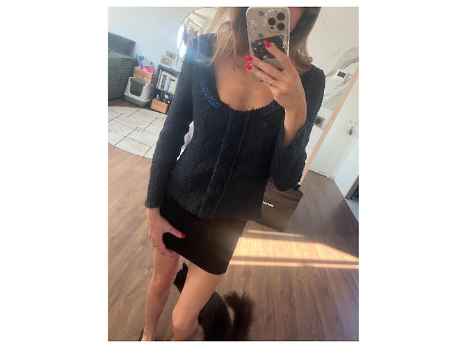 Prada Vintage Marineblaue Jacke - Größe 42 / XL - Ansicht 9