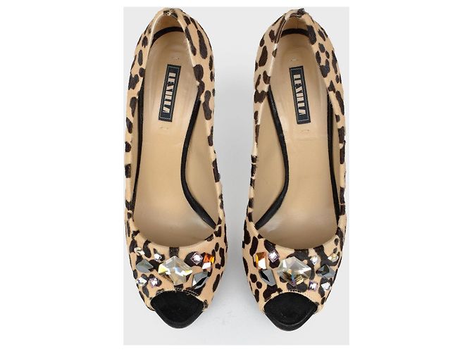 Le Silla Absatzschuhe Leopardenmuster Leder 40 Leopardenprint - Ansicht 2