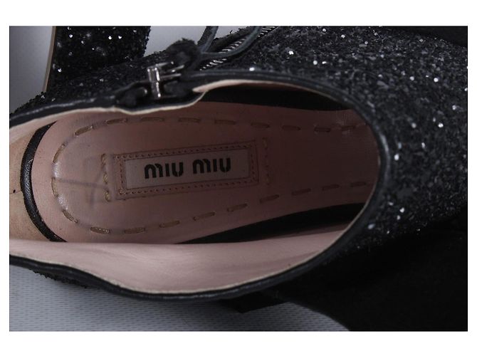 Botines de tacón Miu Miu Negro - vista 11