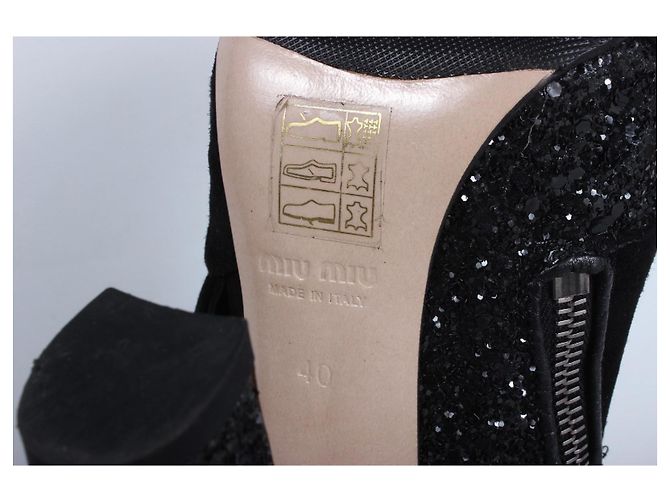Botines de tacón Miu Miu Negro - vista 13